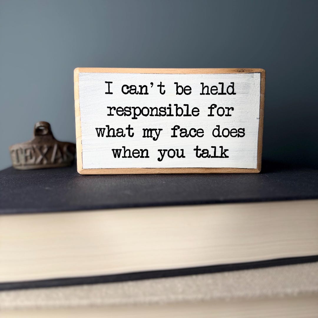 Funny Wooden Desk Sign – Sarcastic Office Decor, Gift for Coworkers - Etsy