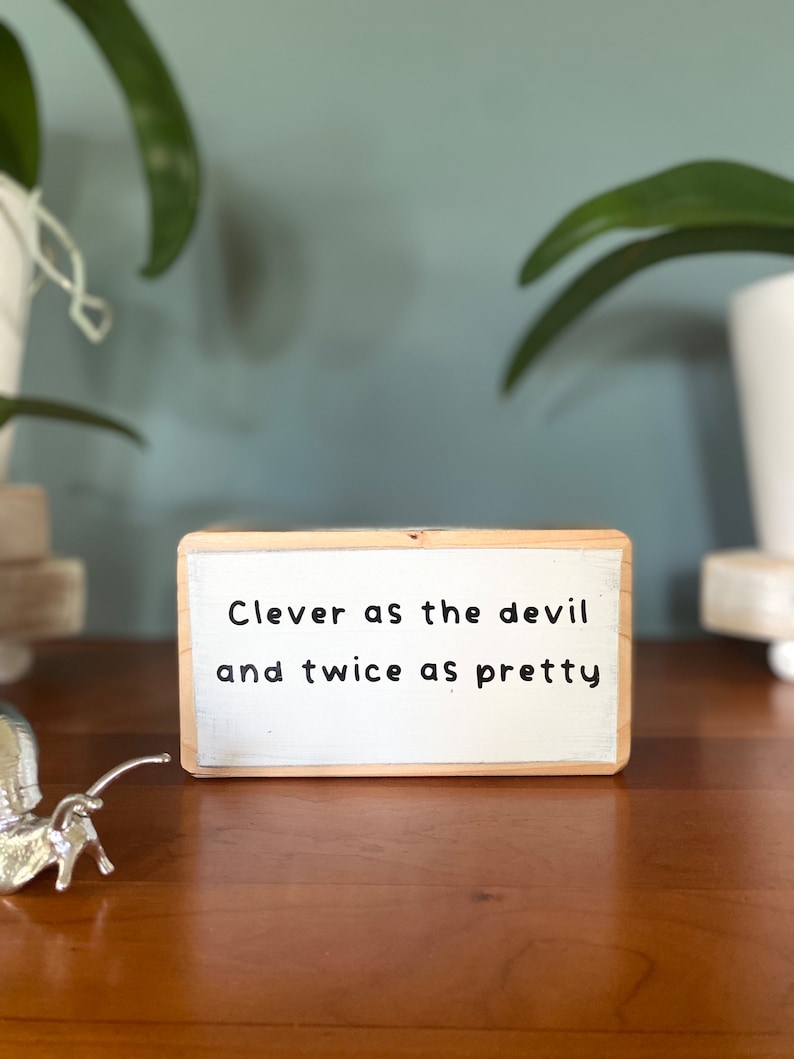 Clever as the Devil and Twice as Prettyoffice Desk Wood Etsy