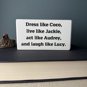 Coco Jackie Audrey Lucy Wood Sign, Funny Office Decor immagine 6