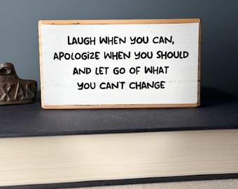 Inspirational Wood Sign, Office Desk Decor, Cubicle Quotes