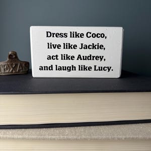 Coco Jackie Audrey Lucy Wood Sign, Funny Office Decor immagine 4