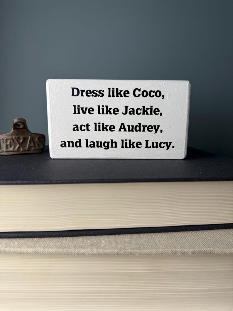 Coco Jackie Audrey Lucy Wood Sign, Funny Office Decor immagine 4