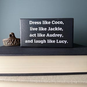 Coco Jackie Audrey Lucy Wood Sign, Funny Office Decor immagine 5