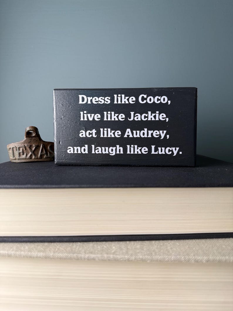 Coco Jackie Audrey Lucy Wood Sign, Funny Office Decor immagine 5