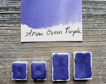 Snow Queen Purple,Metallic Handmade Watercolor Paints by Artist,Half Pan Full Pan,For Painting,Calligraphy,Lettering,Watercolor Supplies