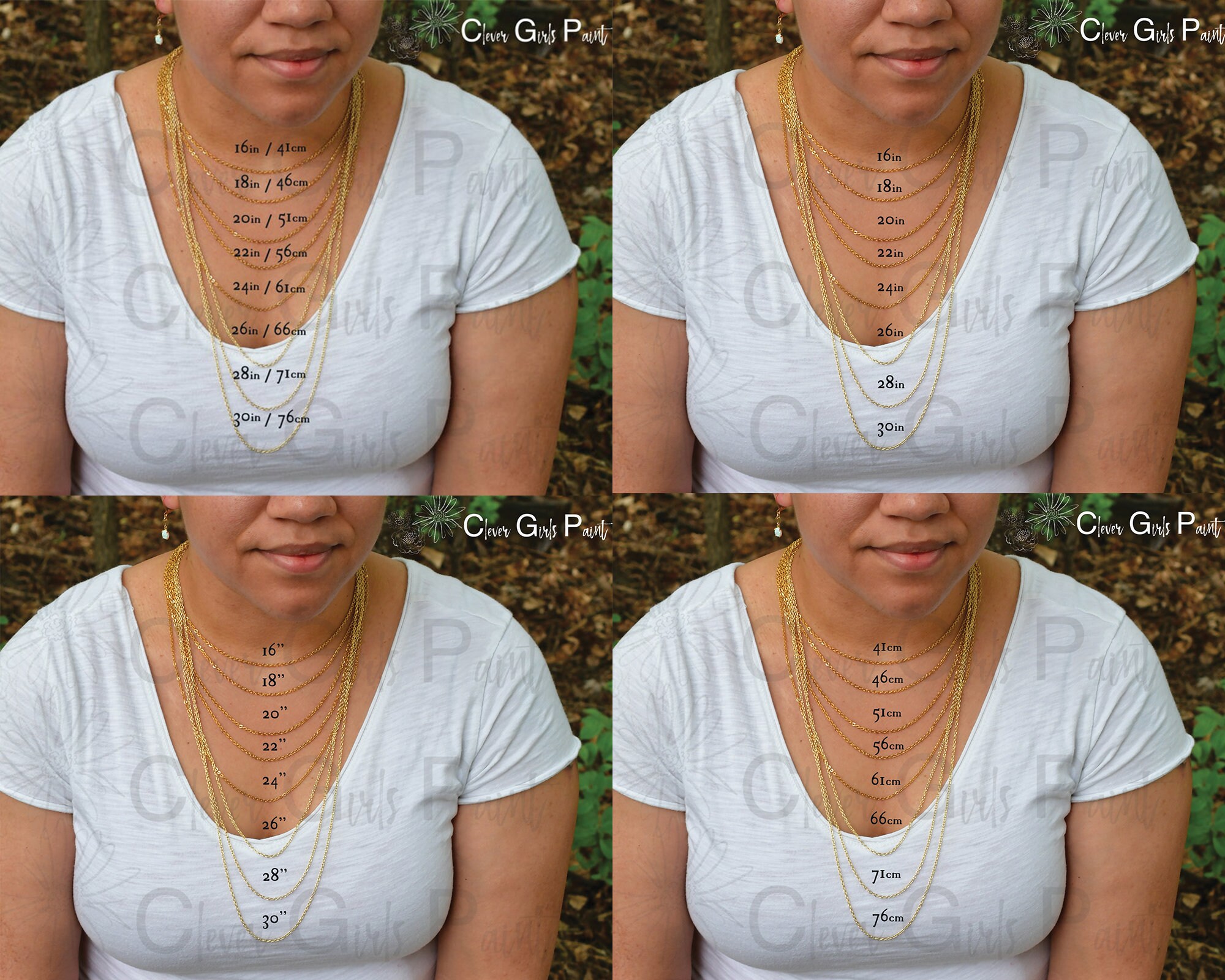 Bundle Necklace Size ChartsHigh Quality Stock PhotoNecklace Etsy
