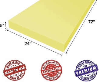 Dry Fast Outdoor Foam 5x24x72 | Anti-Mildew Reticulated Cushion Foam | Perfect for Patio Furniture, Boats, Marine Seats Replacement Cushions