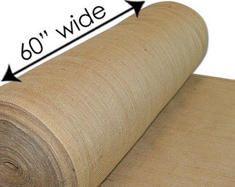 60-Inch Wide Natural Burlap Fabric - Perfect for Weddings, Events, Home, Crafts, Gardening, Upholstery & DIY Projects.