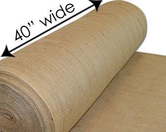 40-Inch Wide Natural Burlap Fabric - Perfect for Weddings, Events, Home, Crafts, Gardening, Upholstery & DIY Projects.