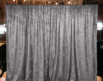 Gray Velvet Curtains Etsy