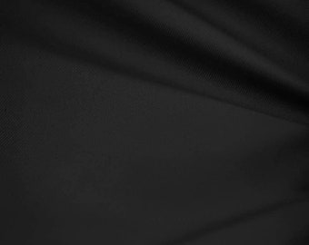 60&quot; Wide Premium Cotton Blend Poly-Cotton Broadcloth Fabric by The Yard - Black