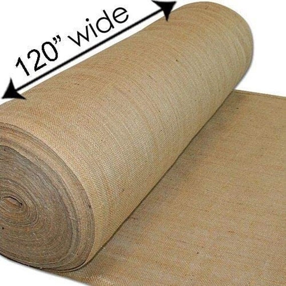 120-Inch Wide Natural Burlap Fabric - Perfect for Weddings, Events, Home, Crafts, Gardening, Upholstery & DIY Projects.
