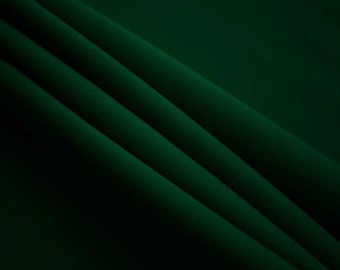 60" Wide | Premium Quality Poly Poplin Fabric by the Yard | 100% Polyester | Dark Green | Apparel, Home Decor, Drapes Craft, DIY Project