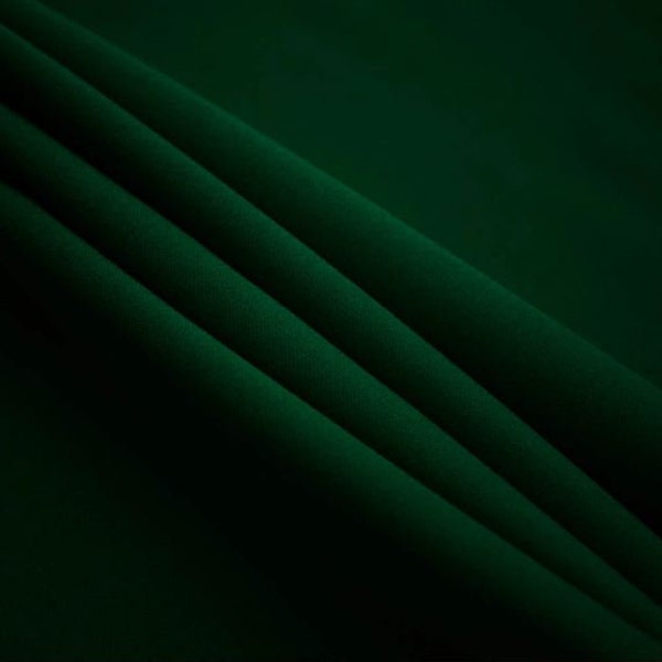 60" Wide Premium Quality Polyester Poplin Solid Fabric By The Yard - Dark Green