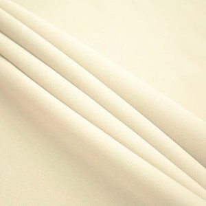 60" Wide Premium Quality Polyester Poplin Solid Fabric By The Yard - Ivory