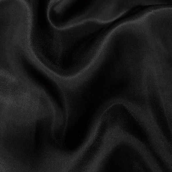 Tela de satén charmeuse para novias (60 pulgadas de ancho) cortada a medida / Tela de satén charmeuse para vestidos de novia / Ropa / Manualidades / Negro