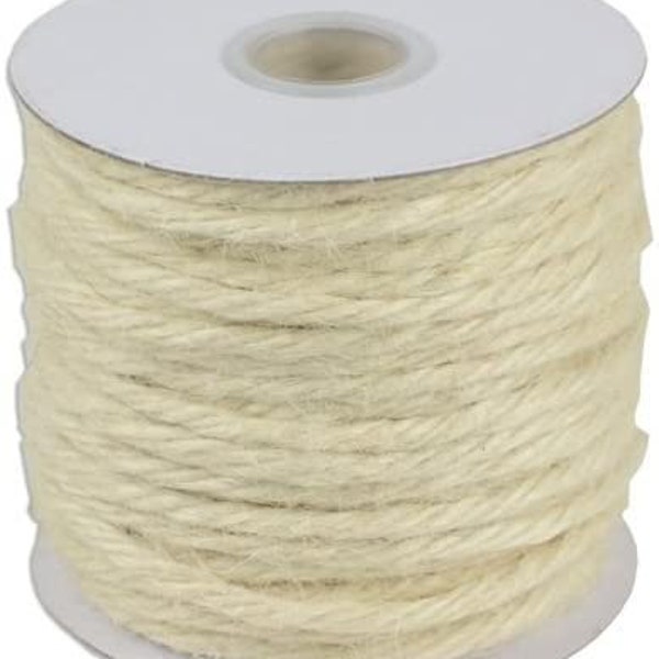 3.5"mm X 25 Yards Burlap Jute Rope Twine - Choose from 8 Colors (Sable)