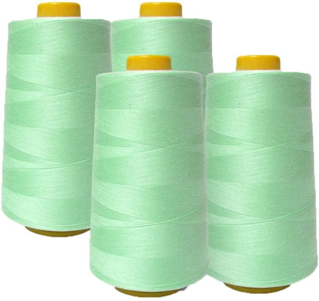 AK Trading 4-pack Lime Green All Purpose Sewing Thread Cones (6000 ...