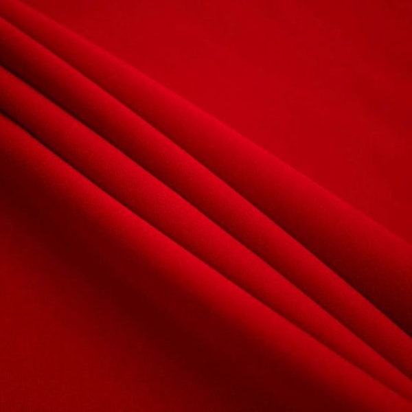 60" Wide Premium Quality Polyester Poplin Solid Fabric By The Yard - Red