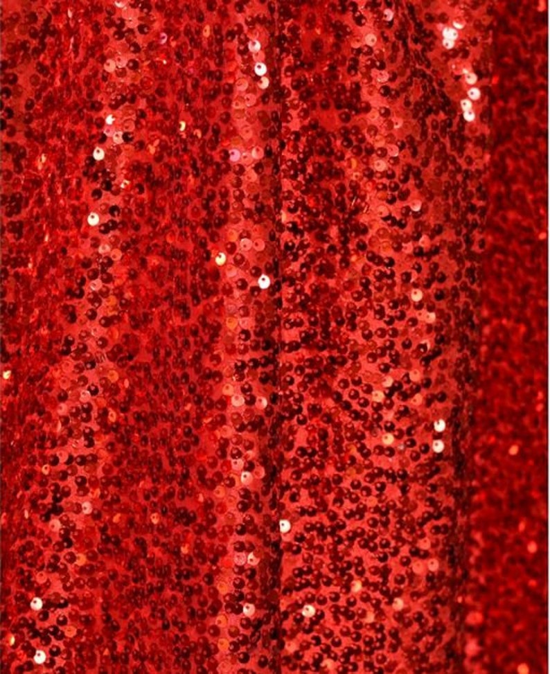 RED Sequin Taffeta Fabric Photography Backdrop, Sequin Photo Booth Backdrop, Sequin Drape Made in USA Select from 3 Sizes. image 3