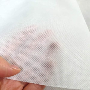 Nonwoven 100% Polypropylene Fabric | Non-Woven Spunbond Interfacing for Sewing and Filters, 42 GSM (Medium Weight)