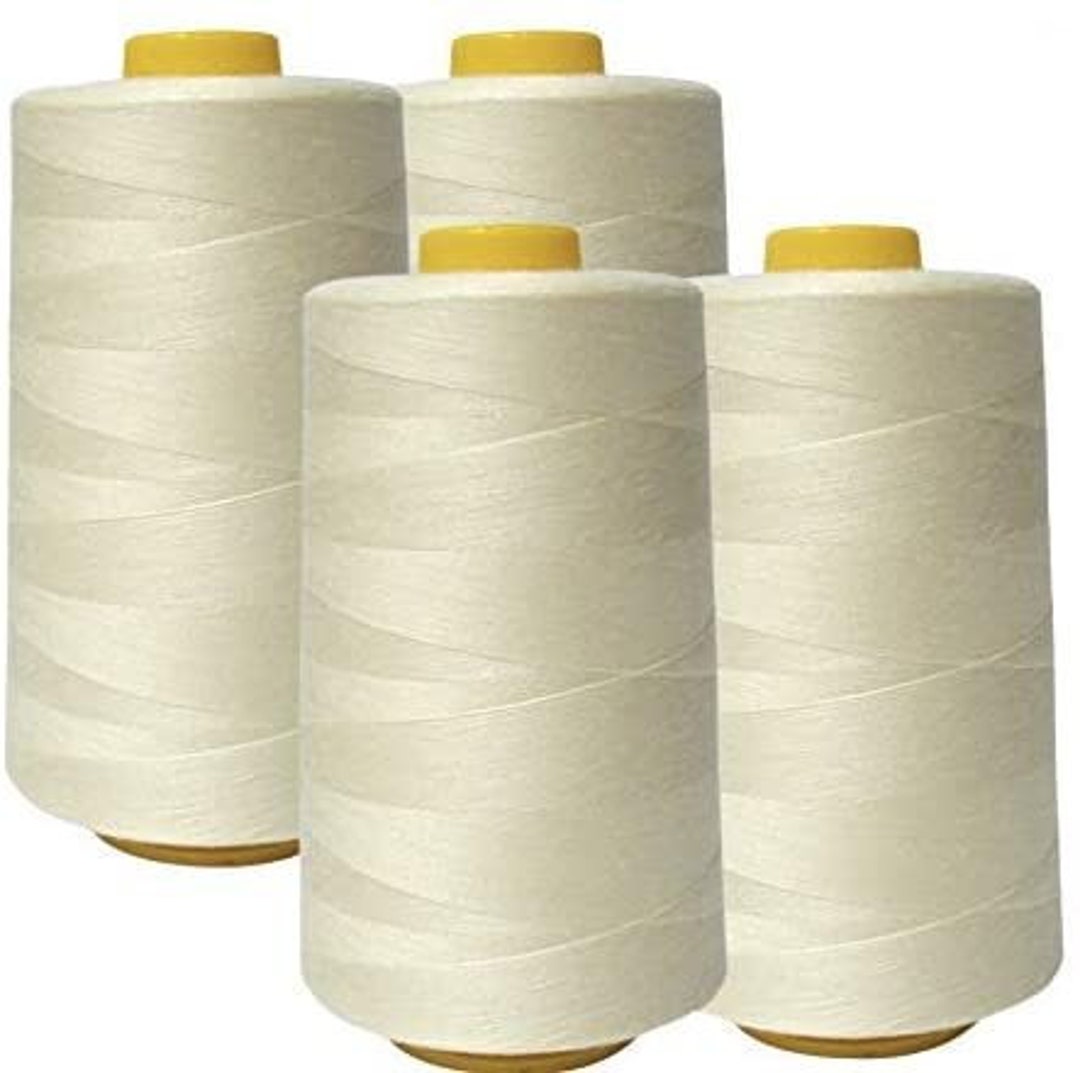 Sewing Thread 4 Pack of 3000 Yard Spools All Purpose Overlock Cone Quilting  100% Spun