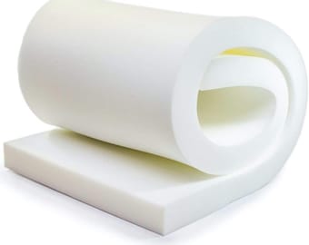 QOMFY Semi-Firm Upholstery Foam 24x72 | 1.8 Density 33ILD Cushion Made in USA | Perfect for Chairs, Sofas, Benches & DIY Upholstery Projects