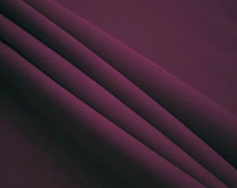 60" Wide | Premium Quality Poly Poplin Fabric by the Yard | 100% Polyester | Plum Color | Apparel, Home Decor, Drapes Craft, DIY Project