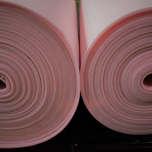 Pink Sew Foam W/ Scrim Backing Automotive Upholstery 1/2" Sold By The