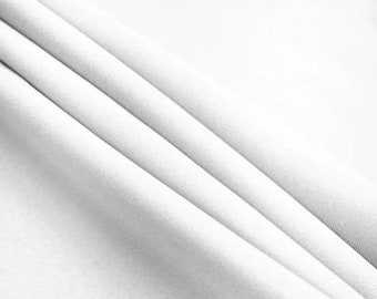 60" Wide Premium Quality Polyester Poplin Solid Fabric By The Yard- White