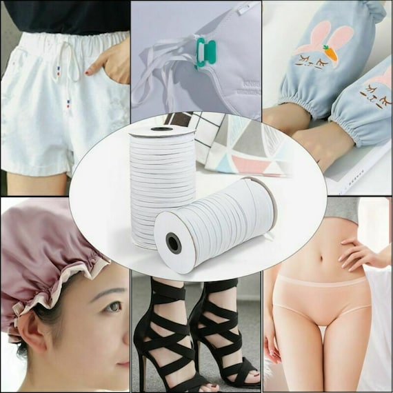 AK TRADING CO. Knitted Elastic 1/4 Inch Wide X 288 Yards - Black Polyester Sewing Elastic For Crafts & Clothing