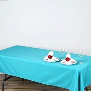 AK-Trading 60 x 102-Inch Rectangular Polyester Tablecloth - Made in USA (Black/White Checker)