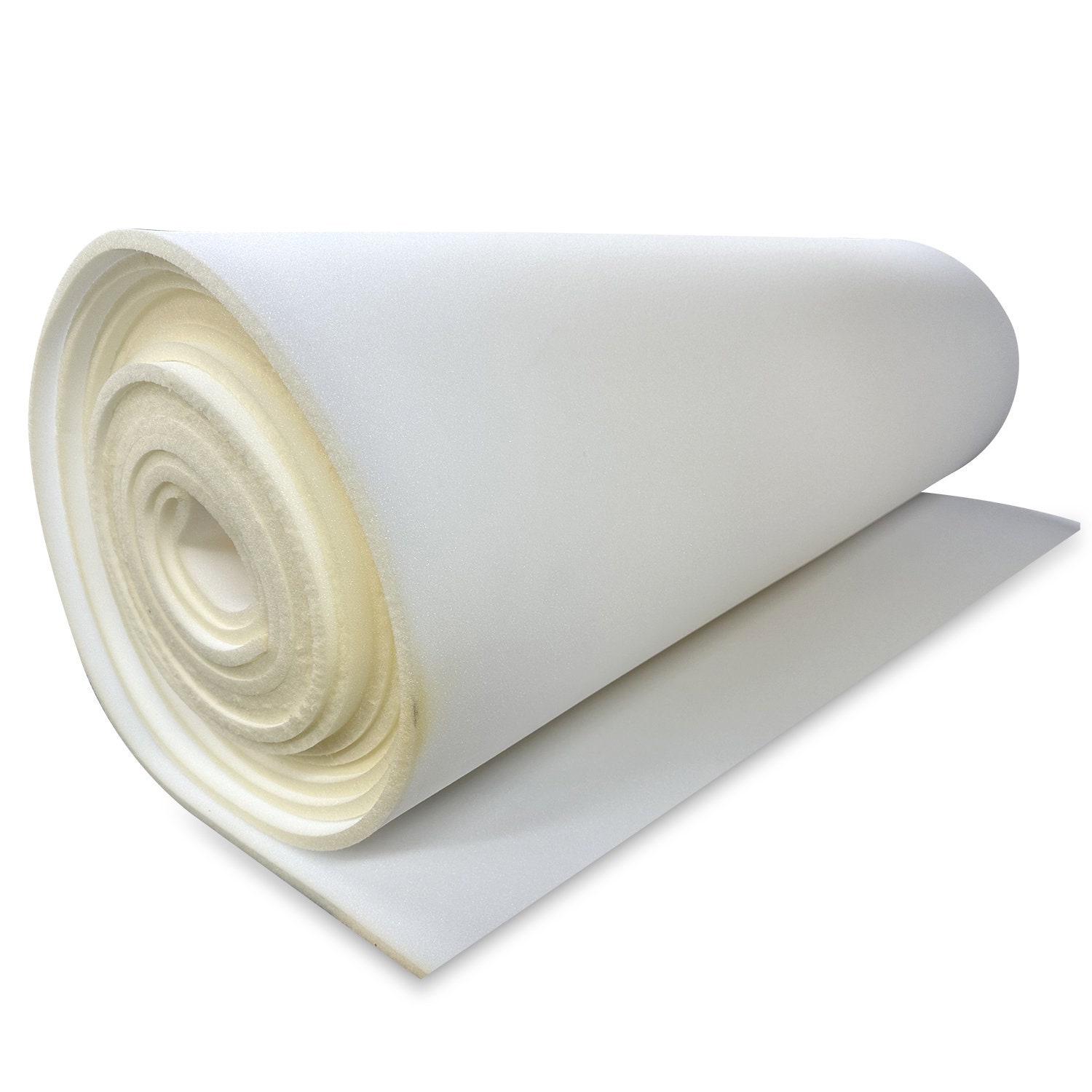 AK TRADING CO. Professional 4 Thick, 18 Wide X 72 Long Regular Density Upholstery  Foam, White 