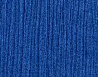 50&quot; Wide - 100% Cotton Island Breeze Gauze Fabric - Perfect for Apparel, Swaddles, Crafts, Home, Photoshoots, & DIY Projects - ROYAL BLUE