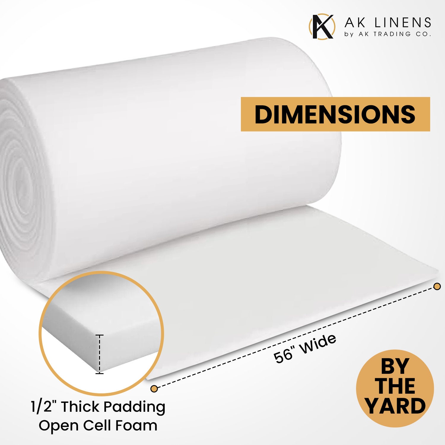 AK Trading Co. Foam Padding 56 Wide (Sold by Continuous Yard)