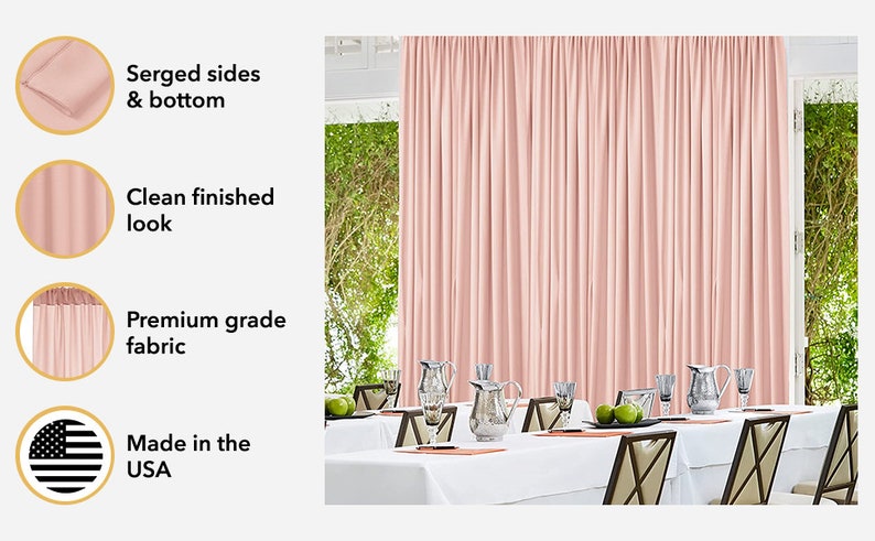 10 feet Wide Polyester Backdrop Drapes Curtains Panels with Rod Pockets Wedding Ceremony Party Home Window Decorations WHITE Bild 6