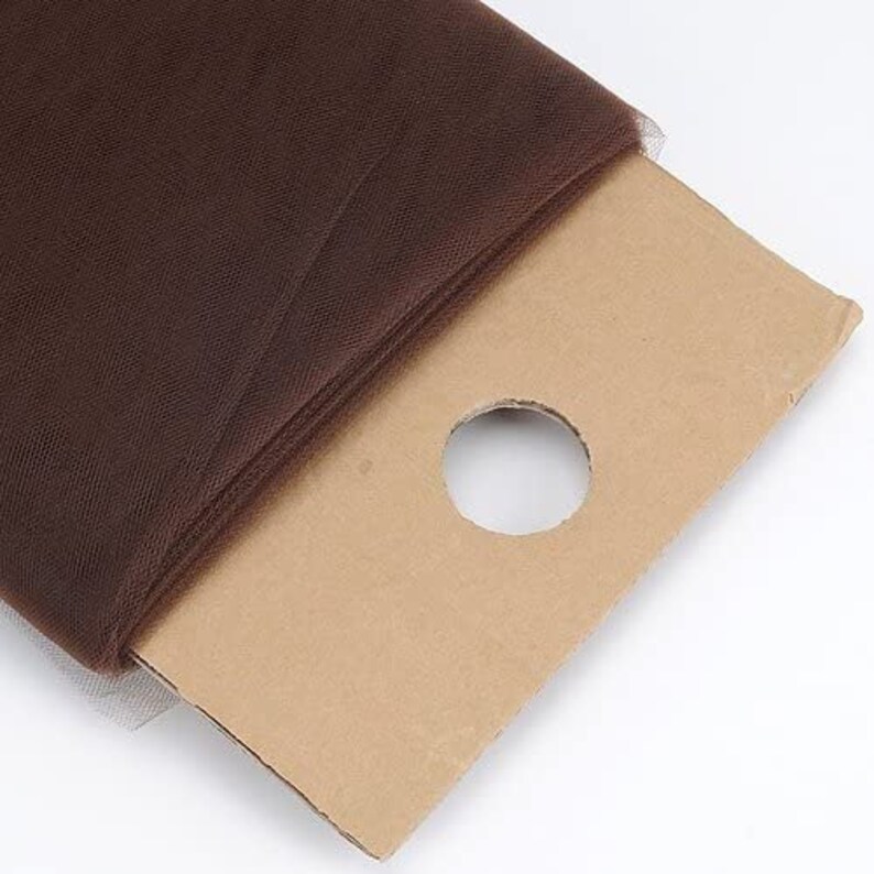 Tulle - 108-inches Wide Brown By the Bolt