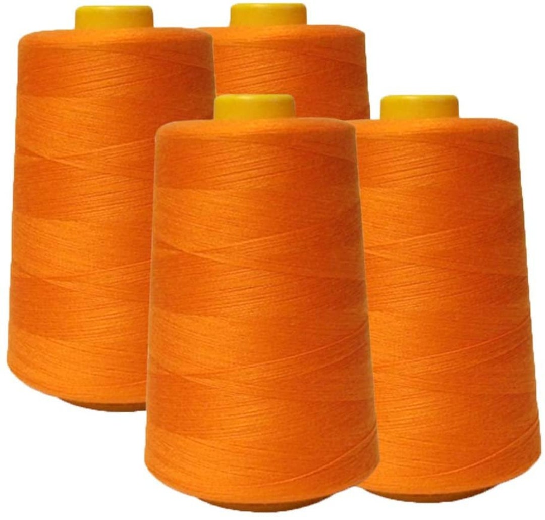 4 PACK of 6000 Yard (each) Spools LIGHT Gray Sewing Thread All