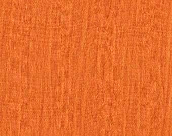 50&quot; Wide - 100% Cotton Island Breeze Gauze Fabric - Perfect for Apparel, Swaddles, Crafts, Home, Photoshoots, & DIY Projects - ORANGE