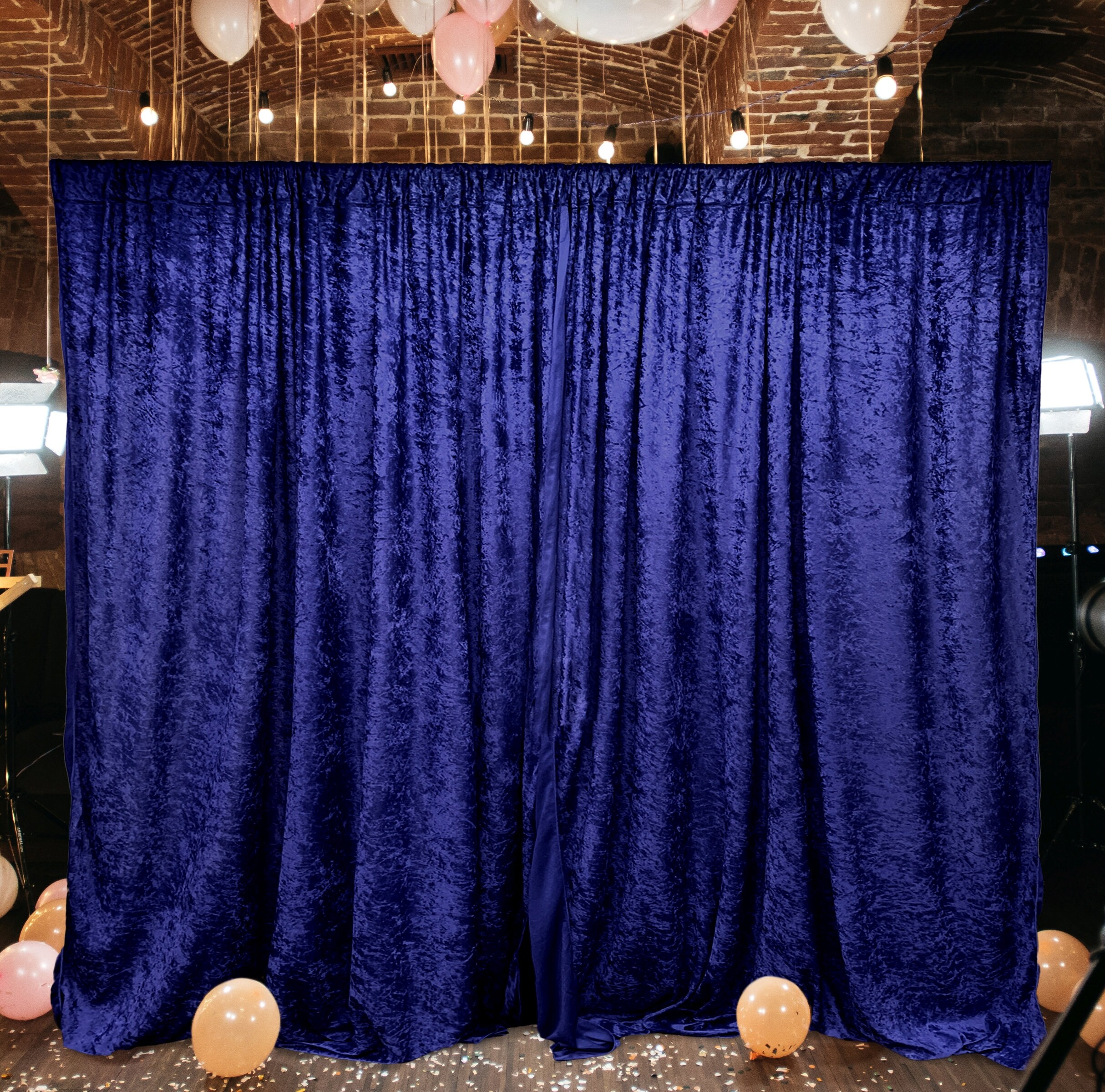 thumbnail image 2 of Ivory Backdrop Curtains 2 Panel 5ft X 10ft Polyester Fabric Wedding Backdrops For Arch Party Stage Ceremony Photography Background Decoration 2 of 11