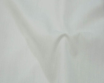 60" Wide Premium Cotton Blend Poly-Cotton Broadcloth Fabric by The Yard - WHITE
