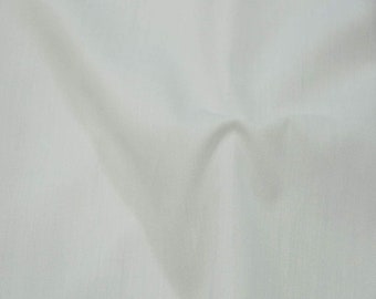 60&quot; Wide Premium Cotton Blend Poly-Cotton Broadcloth Fabric by The Yard - WHITE