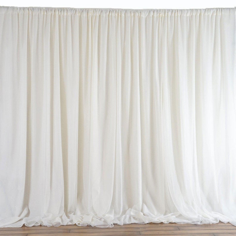 Ivory Chiffon Drapes Panels for Wedding Events & Decor | Etsy