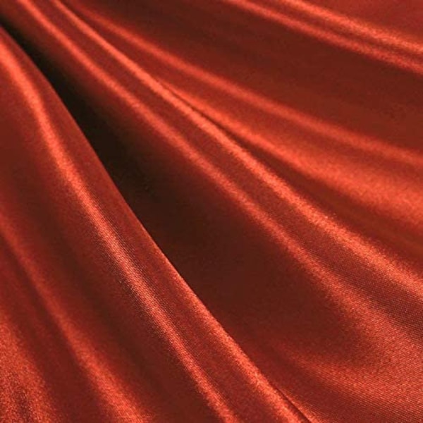 60" inches Wide - by The Yard - Charmeuse Bridal Satin Fabric for Wedding, Apparel, Crafts, Decor, Costumes - RUST
