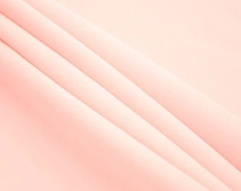 60" Wide | Premium Quality Poly Poplin Fabric by the Yard | 100% Polyester | Blush Color | Apparel, Home Decor, Drapes Craft, DIY Project