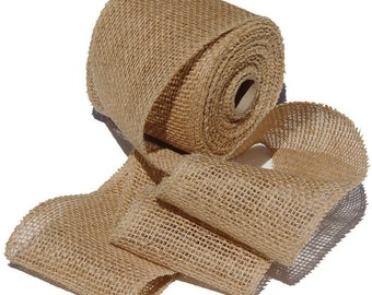 AK TRADING Burlap Jute Ribbon, 4" L x 4" H x 4" W