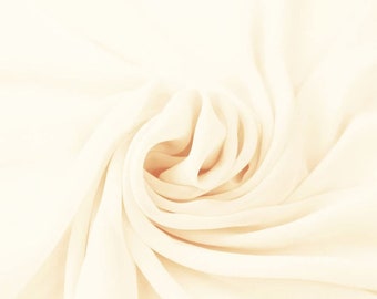 Tela de gasa de varios colores lisa color marfil B cortada a medida, tela de gasa, gasa para bodas, tela de gasa liviana - Estilo 500