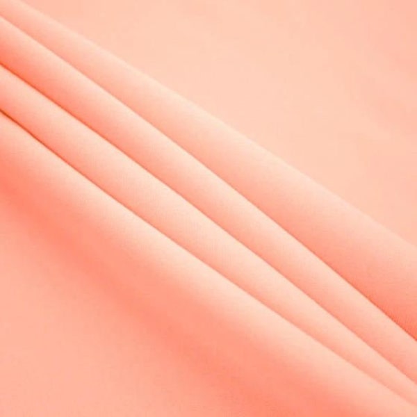 60" Wide Premium Quality Polyester Poplin Solid Fabric By The Yard - Peach