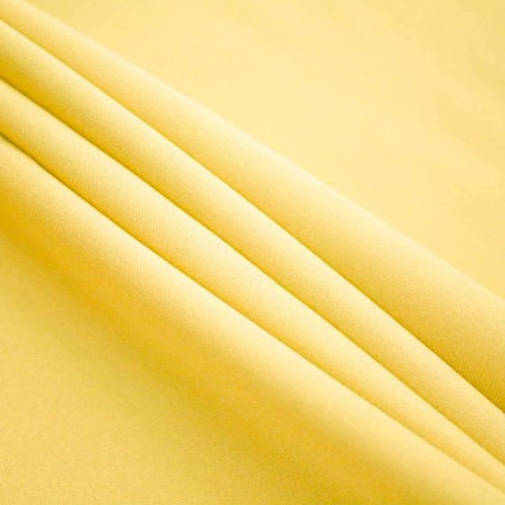60" Wide | Premium Quality Poly Poplin Fabric by the Yard | 100% Polyester | Yellow Color | Apparel, Home Decor, Drapes Crafts, DIY Projects