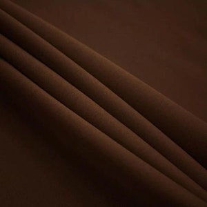 60" Wide Premium Quality Polyester Poplin Solid Fabric By The Yard - Brown